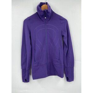 Lululemon Women's In Stride‎ Full Zip Thumbhole Long Sleeve Jacket Size 4